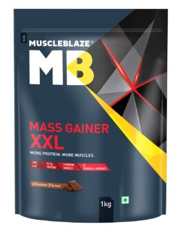 MuscleBlaze Mass Gainer XXL (Chocolate, 1 kg / 2.2 lb)
