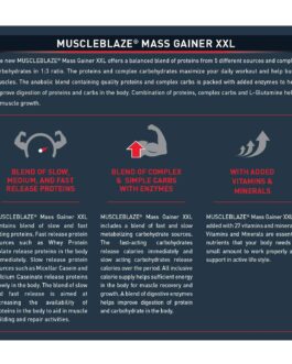 MuscleBlaze Mass Gainer XXL (Chocolate, 1 kg / 2.2 lb)
