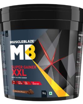 MuscleBlaze Super Gainer XXL, For Muscle Mass Gain (Chocolate, 5kg)